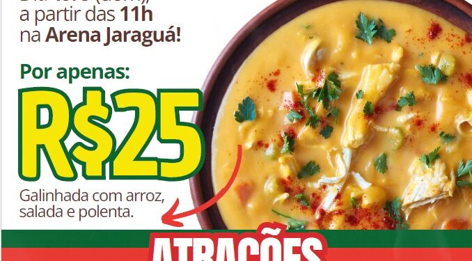 Grupo promove Galinhada BeneficenTchê, domingo, em Jaraguá do Sul