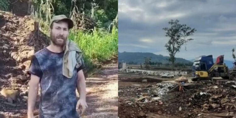 “Sentimento de alívio, trabalho caprichoso”, diz morador de Roca Sales (RS) sobre servidores de Jaraguá do Sul