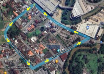 Rotatória de quadra da Malwee, em Jaraguá do Sul, será implementada no final de semana