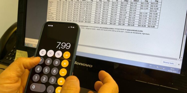 Procon divulga preços da cesta básica em Jaraguá do Sul