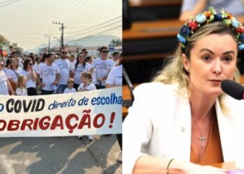 Júlia Zanatta parabeniza manifestação em Guaramirim contra obrigatoriedade da vacina da Covid-19